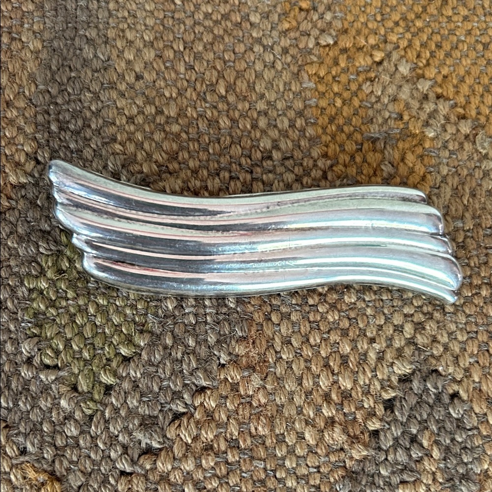 Sterling silver modernist brooch